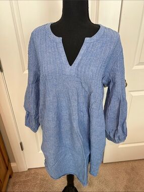 Vineyard Vines Sky Blue V-Notch Tunic
